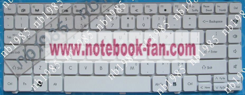 Gateway Nv49c NM85-GN-010 White Keyboard NSK-AM41D 9Z.N1P82.41D - Click Image to Close